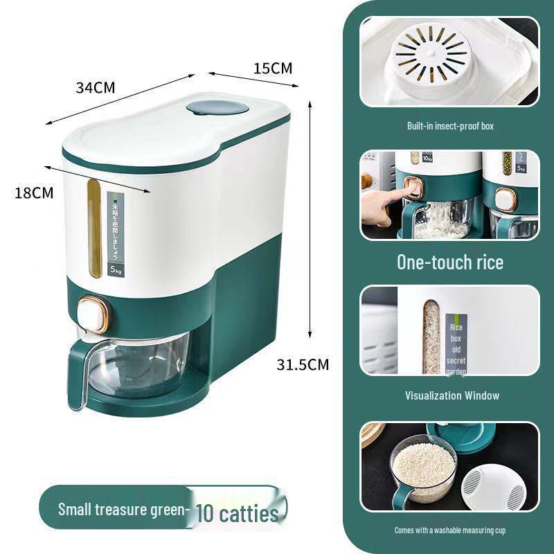 

Large Capacity Sealed Rice Storage Bucket With Press-Dispensing & Insect-Proof Moisture Protection