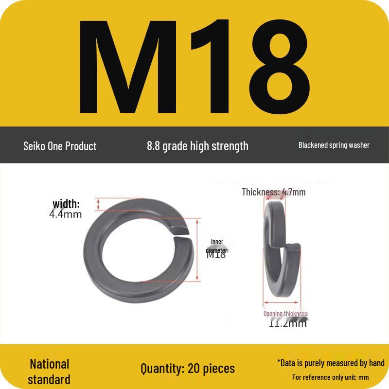 8.8 Grade Black Shock Absorbing Washer M3-M16