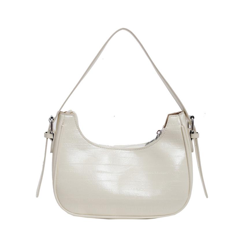 New solid color temperament women's bag trendy summer new fashion texture underarm bag casual shoulder