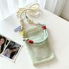 Fresh and Sweet Mobile Phone Bag Girls Summer Outdoor Travel All-match Shoulder Bag Messenger Mesh Portable Storage Bag