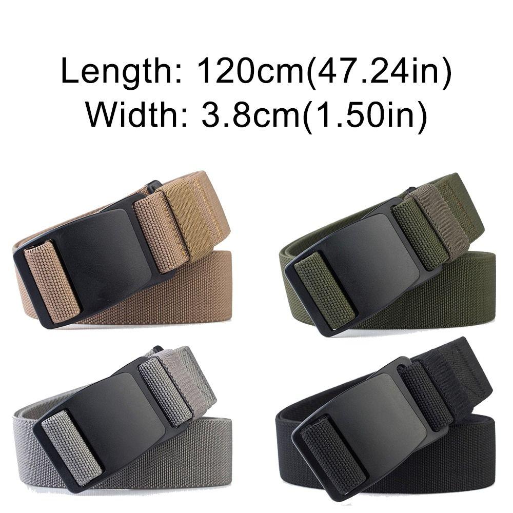 Quick Release Plastic Buckle Waistband Adjustable Weave Waist Band Fashion Canvas Strap