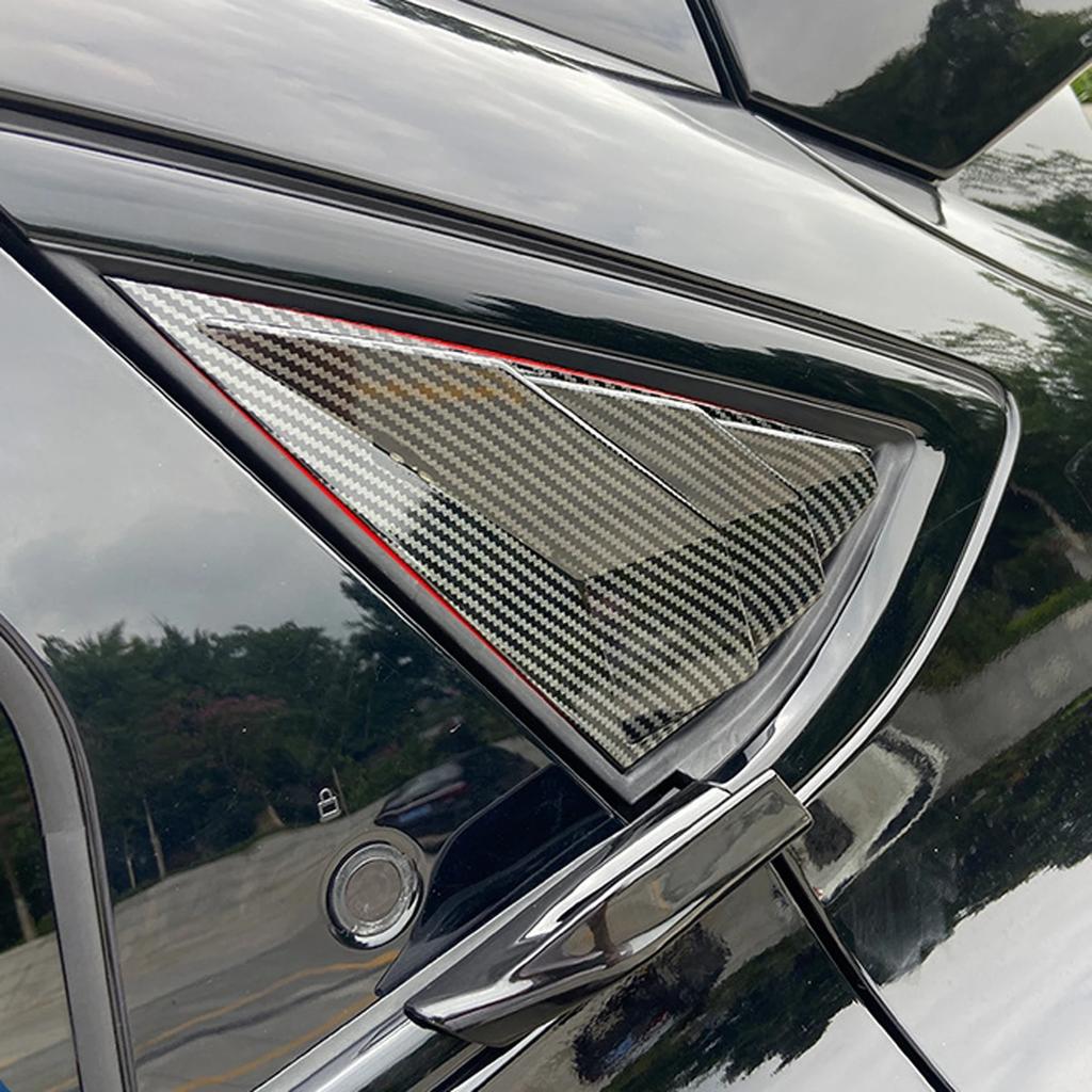 For Mustang Mach-E Mach E 2025 2025 Car Rear Louver Window Side Shutter Cover Trim Sticker Vent Scoop ABS Carbon Fiber Style