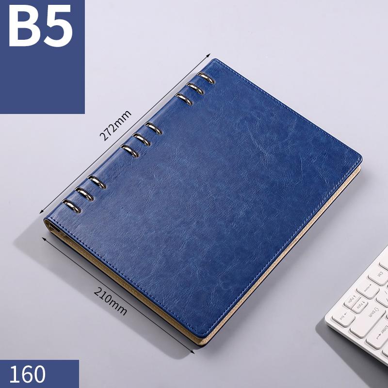 9-hole Loose Leaf Notebook B5 Oil Edge Loose Leaf Folder with Replaceable Inner Pages  Hard Cover Can Be Customized with logo