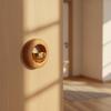 Wooden Door Chime with Metal Bell Small Entry Notification Gentle