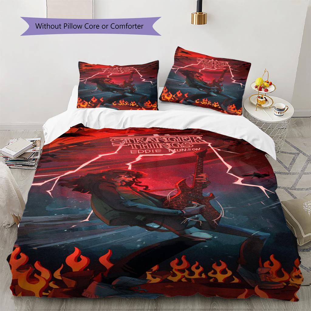 Cartoon Pattern Bedding Quilt Set Quilt Cover Pillowcase Home Decoration Birthday Gift (1 * duvet cover + 2 * pillowcase, without core)
