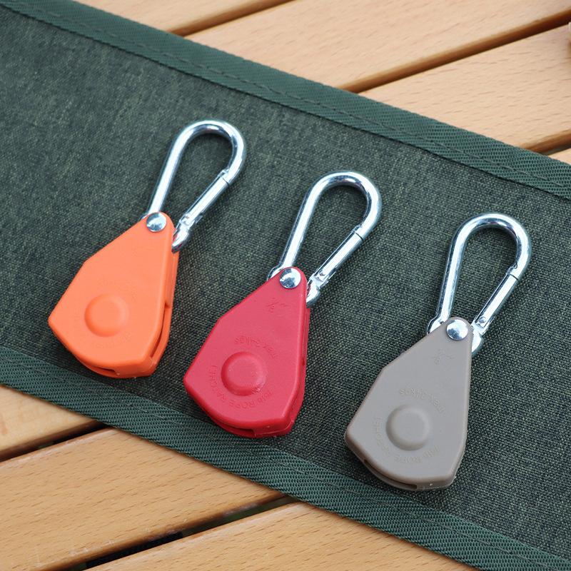 Adjustable Tent Rope Hanger Heavy Duty Ratchet Tie Down Strap With Reinforced Metal Gear For Camping Ratcheting Pulley System