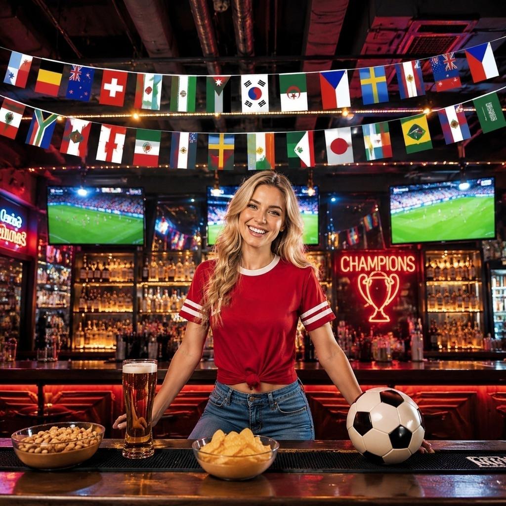 2026 World Cup 48 National Flags String Banner 46in Length Durable Fabric International Soccer Team Country Flag Garland Decoration