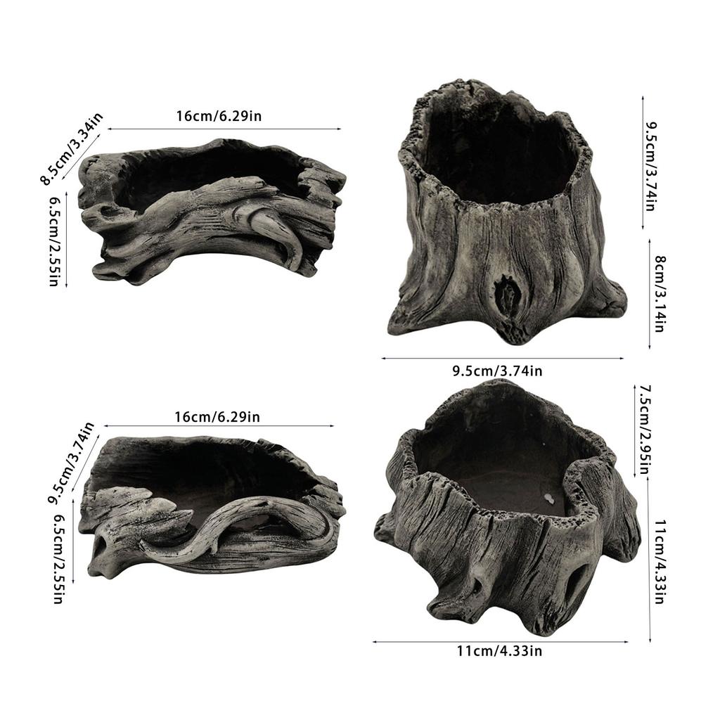 Succulents Planter Driftwood Planter Succulents Pots Small Plant Flower Cactus Pots Tree Stumb Wood Planter Decorations