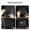 AAAFR1 Car Logo Headrest Cover Suede Perforated Breathable Head Pillowcase Pads For KIA Cerato Proceed Venga Stonic Picanto Sorento