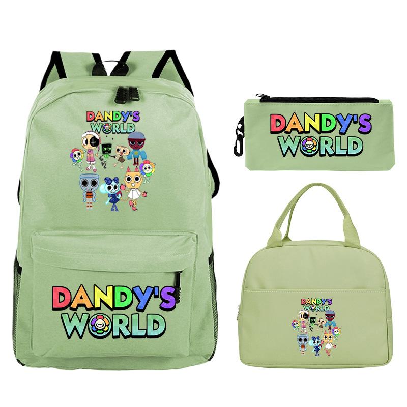 Dandy's world cartoon print fashion children's schoolbag set cross-border leisure student backpack three-piece set