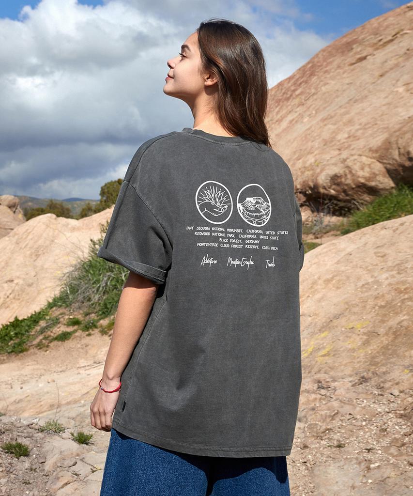 Peullukeu National Mountain Pigment Short Sleeve Tee Dark Grey Fst720