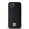 Dkny Dkhmp14Spshrpsk Iphone 14 / 15 / 13Czarny/Black Hardcase Leather Monogram Pattern Metal Logo Magsafe