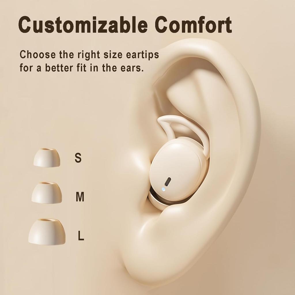 Wireless Sleep Earbuds, Bluetooth 5.3 Sleep Headphones for Side Sleepers 32H Playback Noise Blocking Sleeping Ear Buds Waterproof Small in-Ear