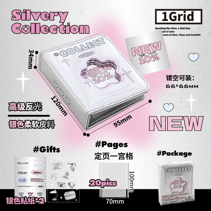 Laser Photocard Binder Kpop Shiny PU Leather Photo Card Collect Book 3inch Pocket Album