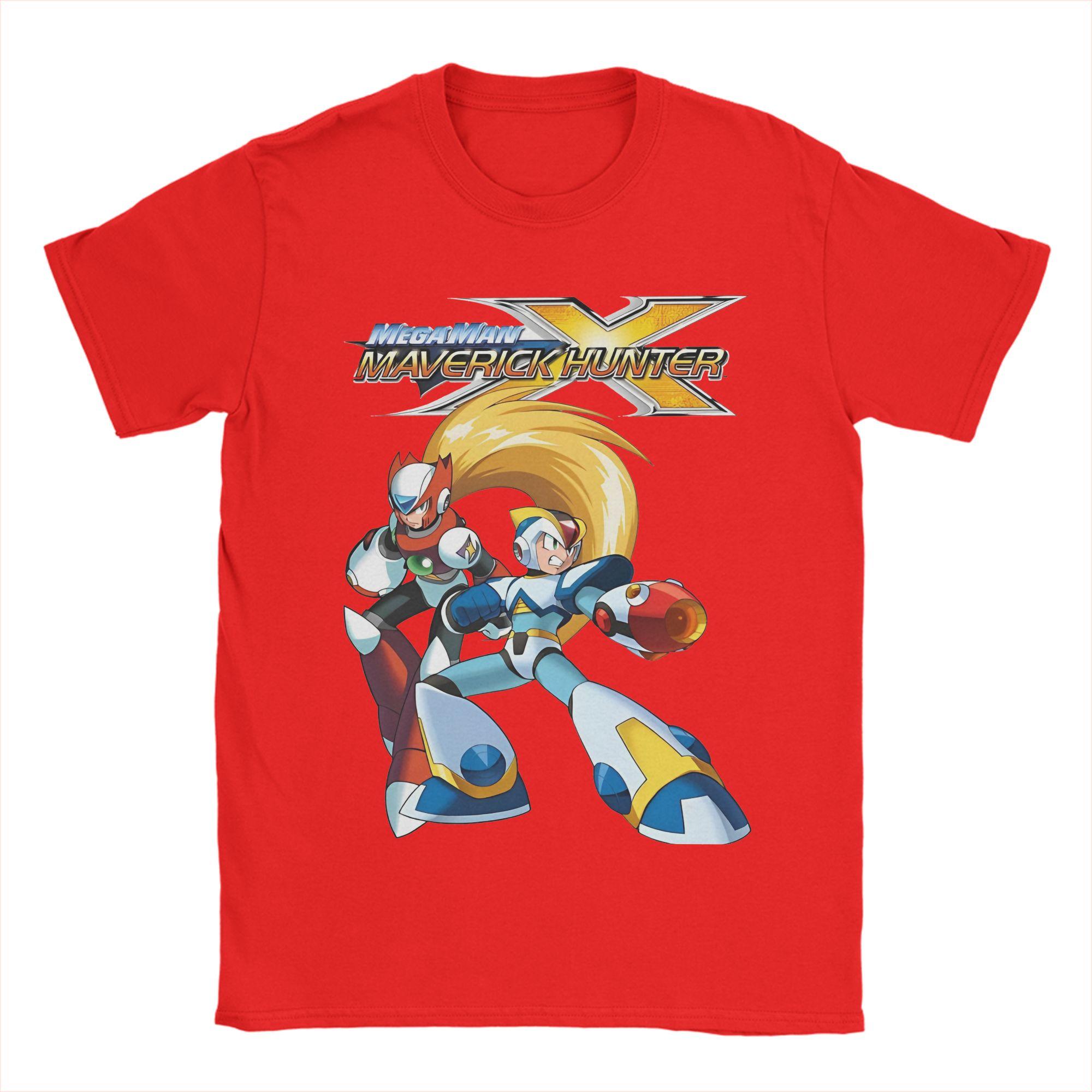 

Megaman X Maverick Hunter X T Shirt for Men Women 100 Cotton Cool TShirts Crew Neck Robot Tees Short Sleeve Clothes Plus Size S