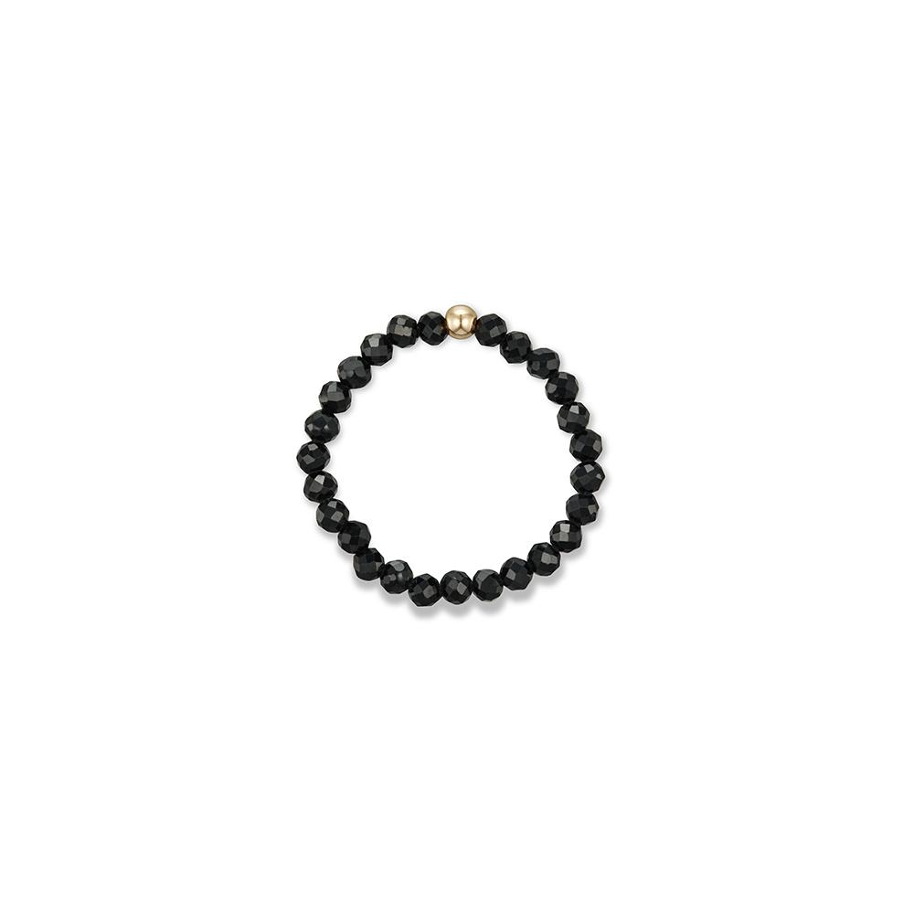 Lunne 14K Black Spinel Gold Ball Ring (14K Gold) #Lfr05