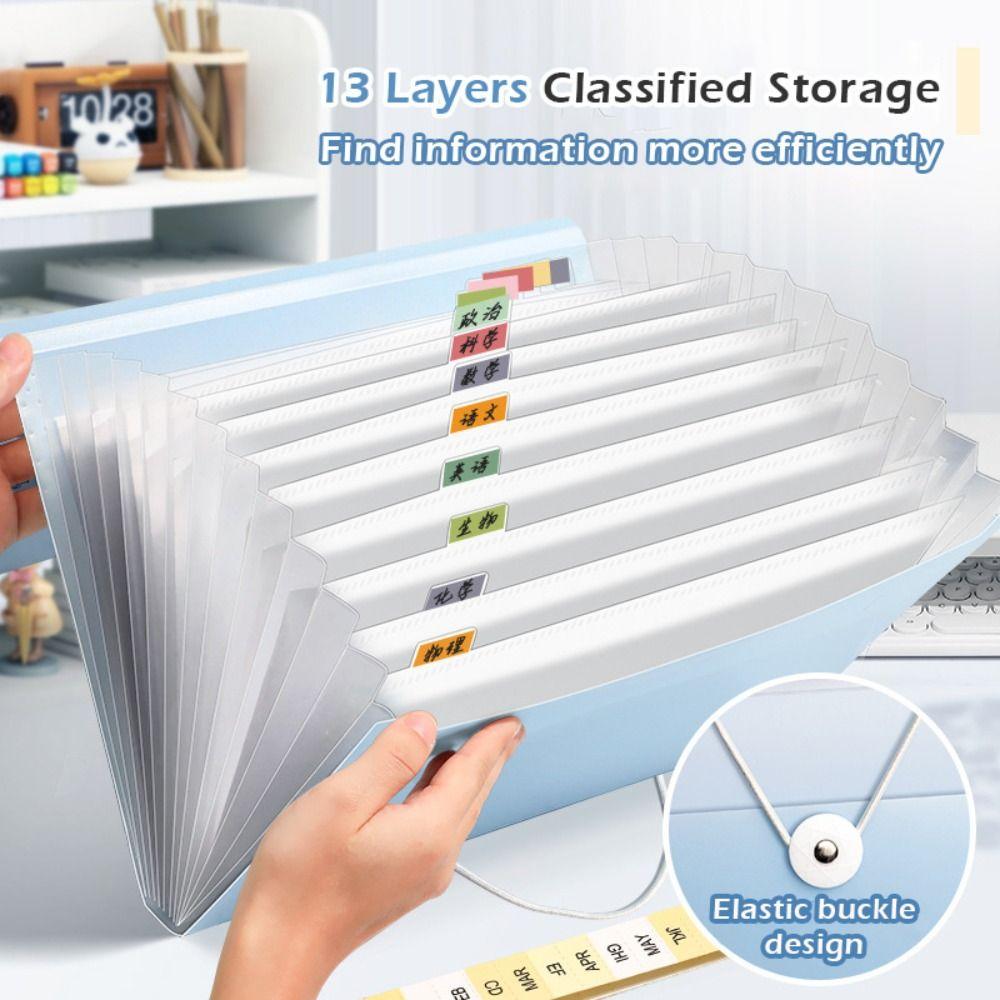 Velkokapacitní taška na dokumenty Design s pružnou přezkou Organizér na dokumenty Školní kancelář