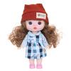 9Inch Lifelike Newborn Baby Doll Plaything Sweet Face Reborn Doll With Clothes Long Hair Baby Girl Jointed Movable Doll Birthday Present