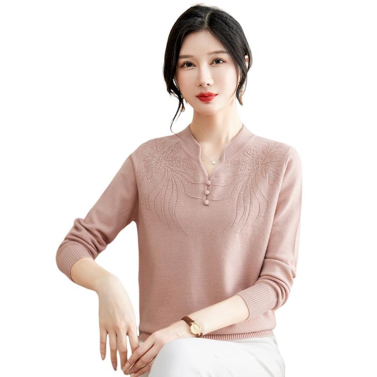 Knitted Shirt On Clothes Mom Summer New Short-sleeved T-shirt