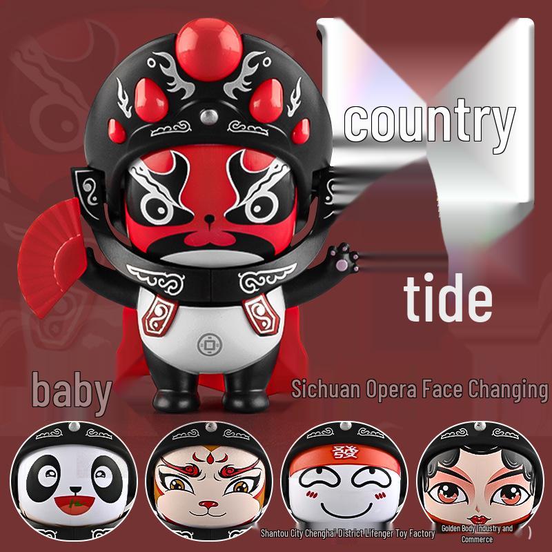 Sichuan Opera Face-Changing Panda Doll - Cultural Figurine Toy for Kids