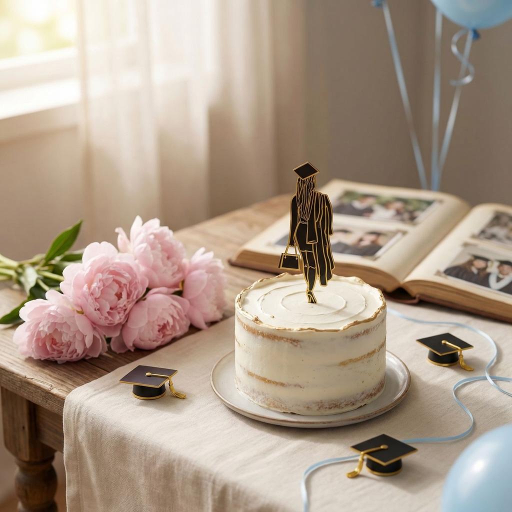 Graduation Cake Decorations, Acrylic Graduation Party Cake Add-ons