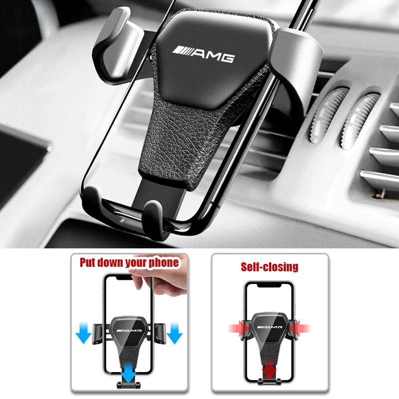 Gravity Car Phone Holder Air Vent GPS Stand Accessories For Mercedes Benz AMG GLC W203 W206 W220 W205 W211 W212 W201 W210 W108 NQ7