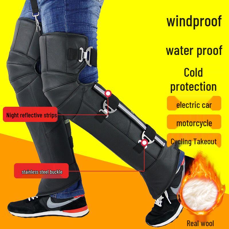 Osen Real Leather Wool Winter Riding Knee Pads