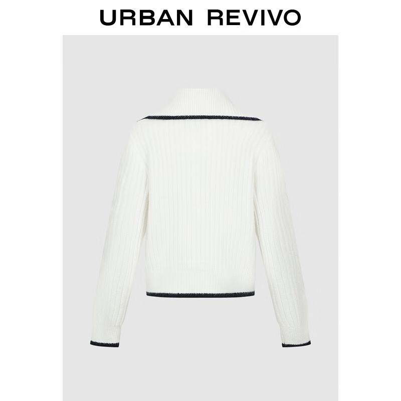 Women's Color-Block Half-Zip Knit Sweater