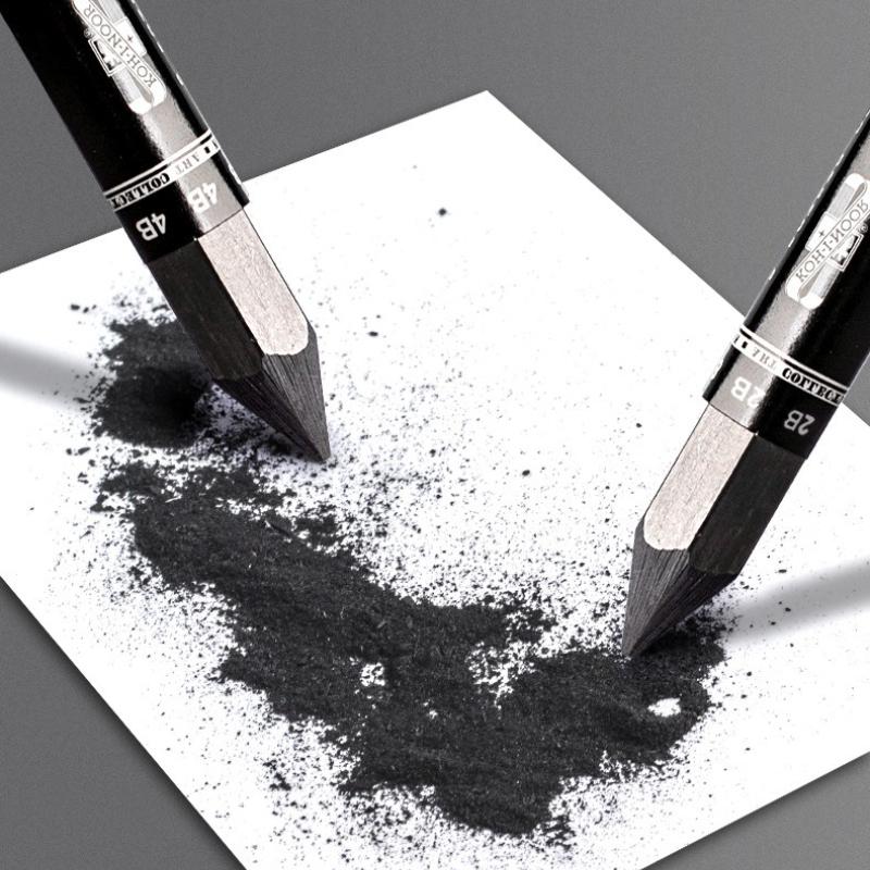 Hexagonal Graphite Stick for Drawing Sketch Shading Pencils Artist Sketching Black Charcoal Chalk Student Art Painting Supplies