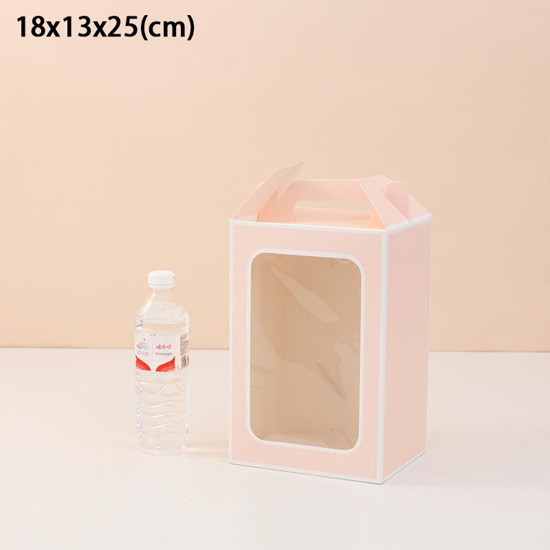 Tote Bags Gift Boxes Holiday Transparent Window Display Stylish Packaging Gift Kraft Paper Bags
