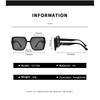 New Large Square Frame Sunglasses Simple Retro Sunglasses Big Face Without Makeup Summer Sun Protection 7728