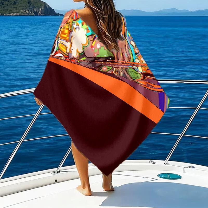 1pc Dorohedoro Beach Towel, Beach and Seaside Swimming Pool Equipment, Fashion Pattern, Rectangular, Travel Essentials