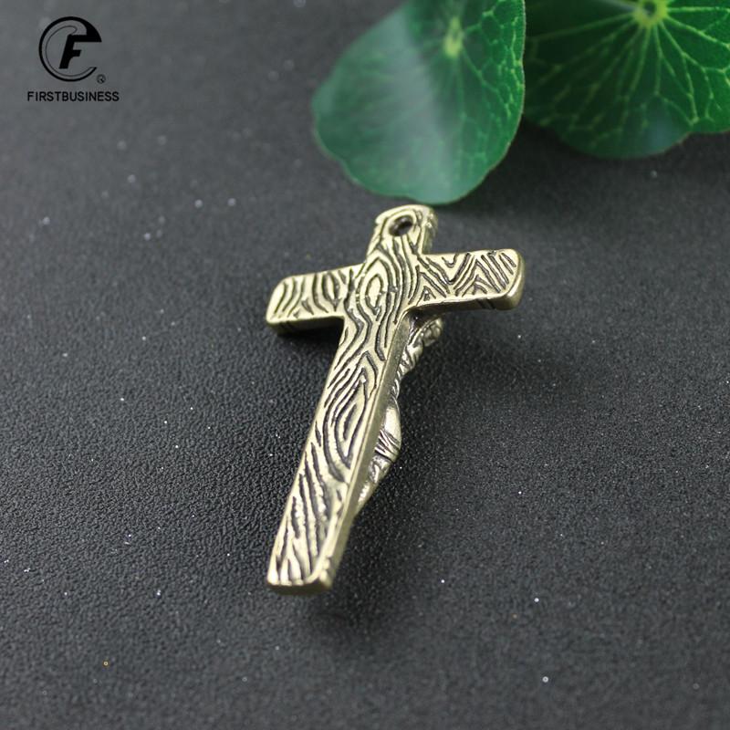 Jesus Cross Necklace Jewelry Copper Jesus Orthodox Cross Church Souvenirs Cross Keychain Jesus' Redemption Keychain Jesus Statue