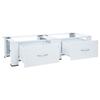Double socle pour machine à laver - VIDAXL - Blanc - 127 cm - 200 kg - Avec tiroirs
