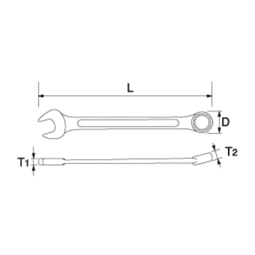 TOP Industrial (TOP) Combination Wrench Set of 6, 8-17mm, 12-Point Forged Wrench with Holder, CW-6000, Tsubame-Sanjo, Made in Japan