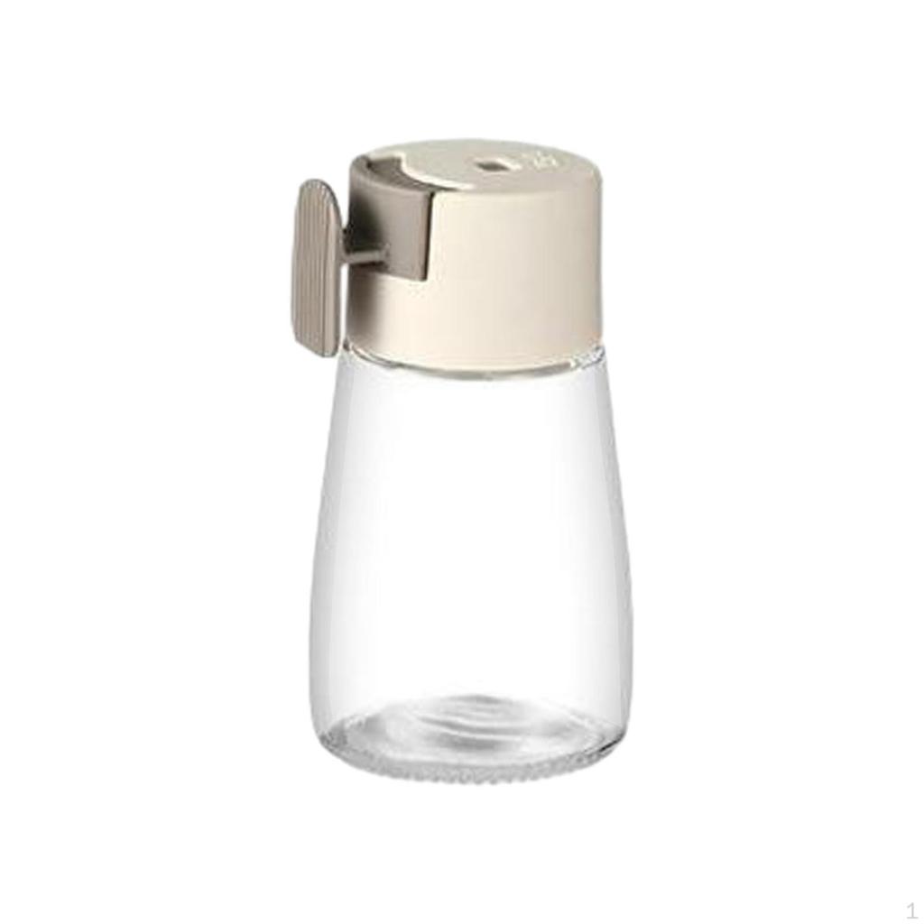 Measuring Seasoning Bottle Push Type Salts Control Jar Glass Limit Shaker