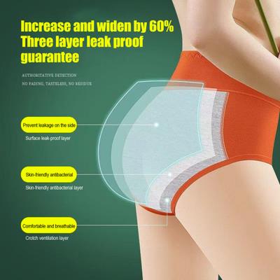 Mutandine Mestruali a Vita Alta Impermeabili in Cotone Mutandine Ciclo Flusso Abbondante Slip Post-Partum per Donna