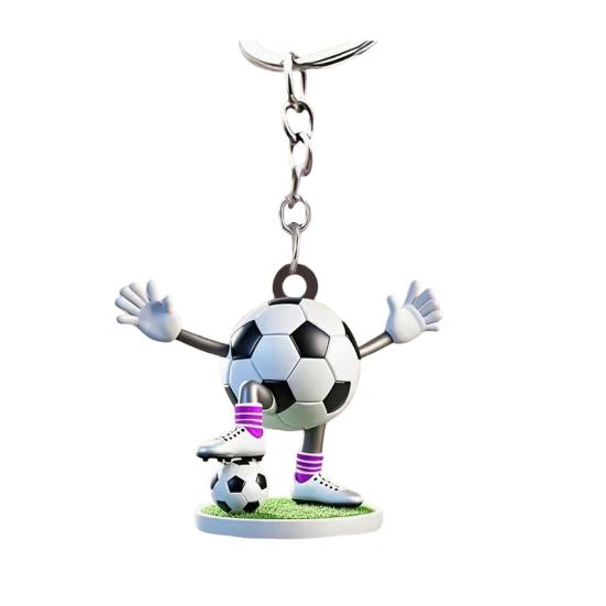 Nyckelring 2D Akryl Fotbollsberlock Nyckelring Bilinteriör Fint Hantverk Nyckelring Ryggsäckar Handväskor Bilar Plånböcker Tillbehör