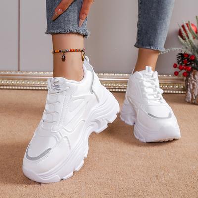 2024 Plus Size Shoes for Women Lace Up Women's Vulcanize Shoes Outdoor Women Sneakers Round Toe Platform Ladies Casual Shoes