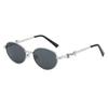 Elliptical Metal Frame Sunglasses For Women Men Uv400 Sun Protection Outdoor Fashion Wear Summer 2026