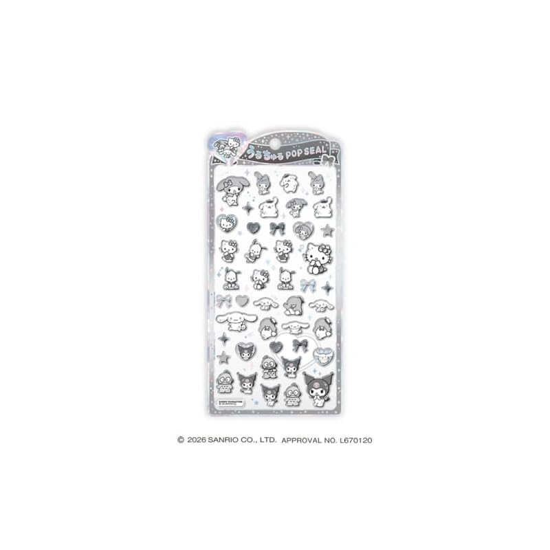 Crux Uruchuru Stickers Sanrio Characters/Silver 139149