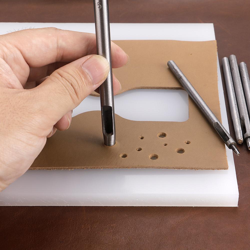 1pc Professional Leather Hole Punching Protection Pad, DIY White Cutting Board, Handmade Leather Crafting Mat, DIY Protect Plate