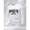 [Long-Sleeve City Print] Vintage Brooklyn New York Long-Sleeve T-Shirt | City Print Top