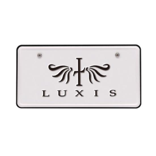Carmate LUXIS Slim Front Number Plate LS401 (Luxis) Base, Black,