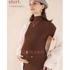 Maternity Clothing Autumn and Winter New Semi-turtleneck Inner Cover Does Not Show Warmth Pleated Bottoming Shirt