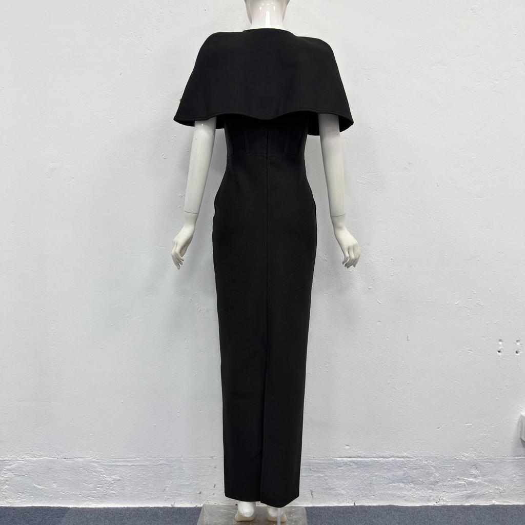 Europäisches & Amerikanisches Elegantes Damen-Strassschal-Schmal geschnittenes Bandage-Abendkleid