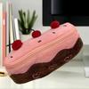 Plush Pencil Case Large Capacity Kawaii Cherry Cake Design Fuzzy Cute School Supplies Stationery Organizer Pouch Holder For Girl