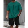 Simple Street Fashion Men's Short Sleeve Suit Outdoor Crew Neck Top Tee Casual Comfortable Shorts Men's T-shirts Clothing Suits