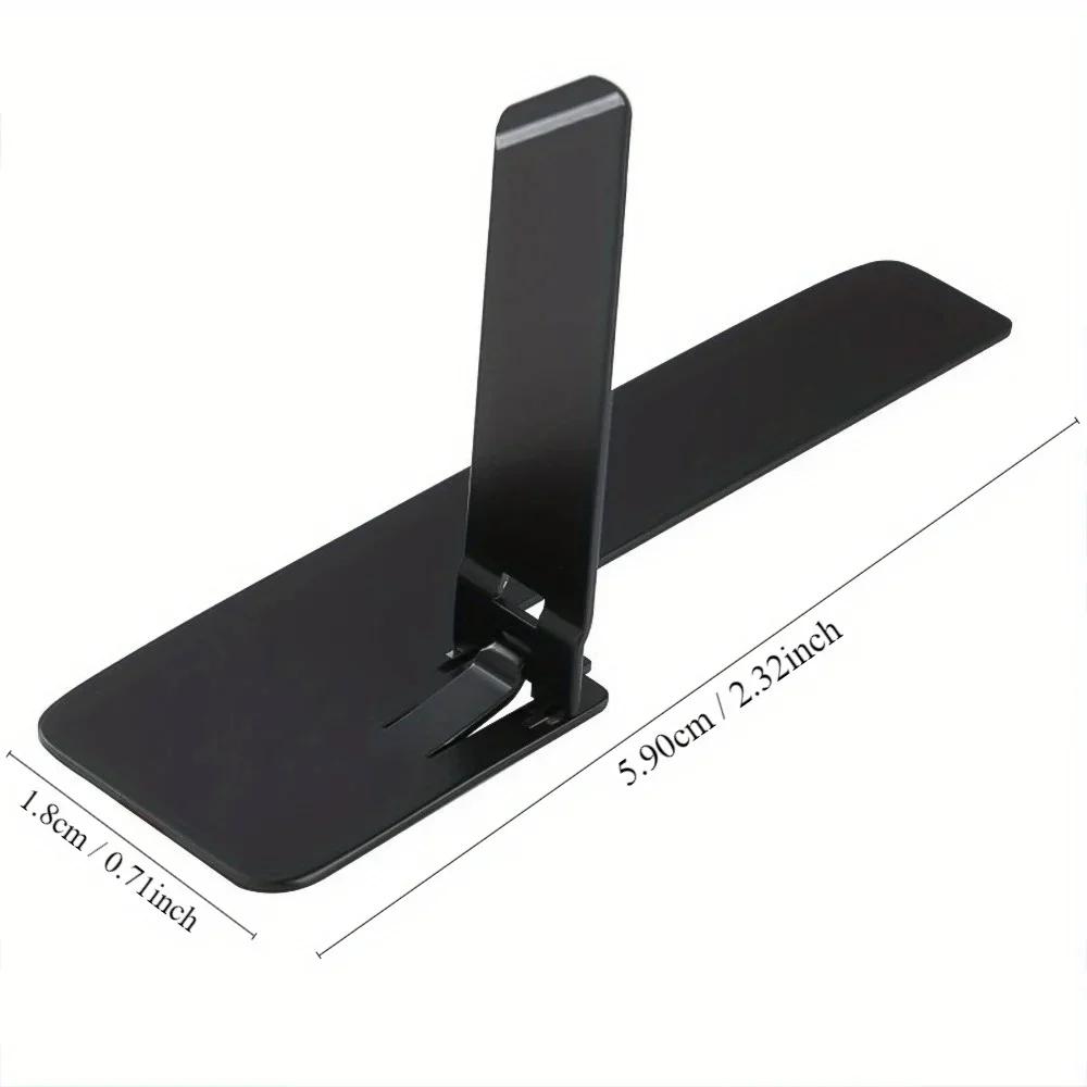 2pcs Ultra Thin Mini Phone Kickstand - Universal Desktop Holder with Metal Steel Folding Bracket for iPhone and Samsung