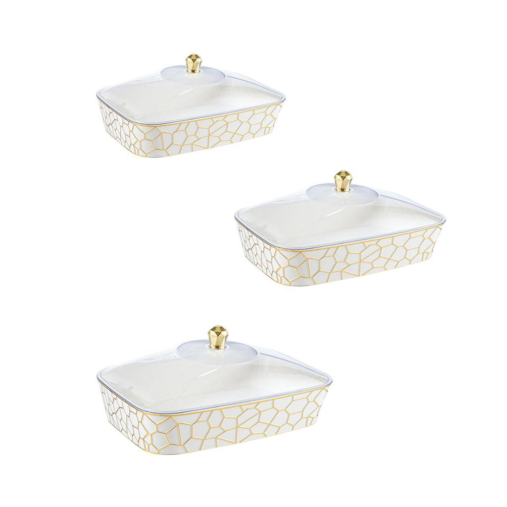 Serving Tray Vanity Tray with Dustproof Lid for Celebrations Party Events